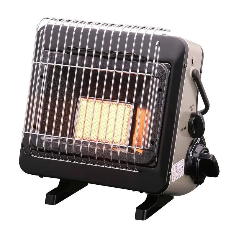 イワタニ マイ暖 CB-CGS-PTB 外観写真（ブラック＆シャンパンゴールド）