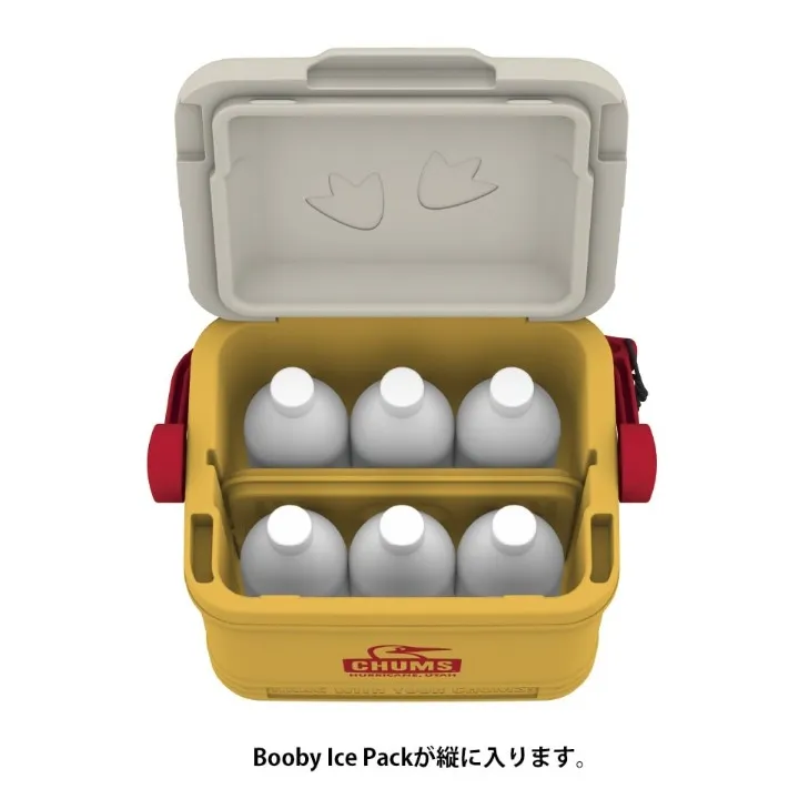 チャムス (CHUMS) クーラーボックス キャンパークーラー【ハード・9L】。フタを開けて真上から見たところ。