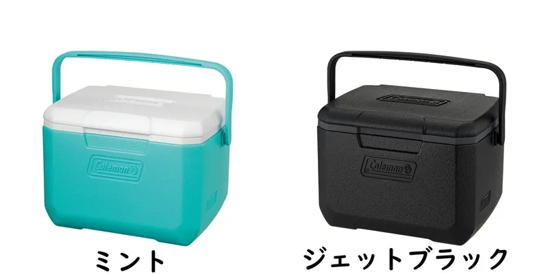 コールマン テイク6 の2026年新色の「ミント」「ジェットブラック」が並んでいる画像