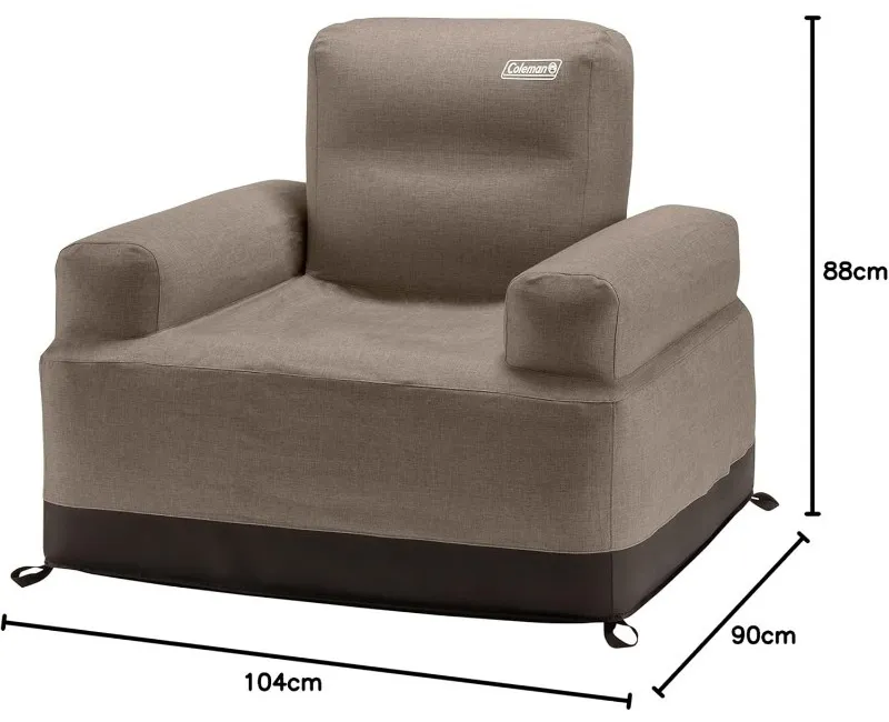 コールマン｜エアカウチ（グレージュ）の外形寸法
