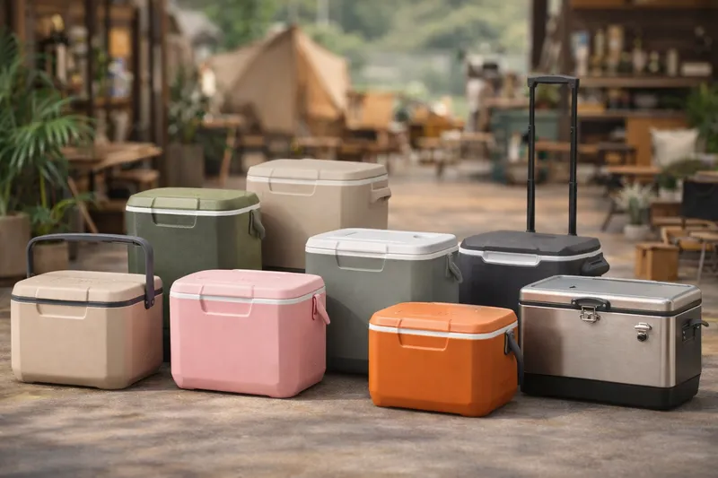 コールマンのクーラーボックス通常カラーと限定カラーの違いがわかる比較イメージ
