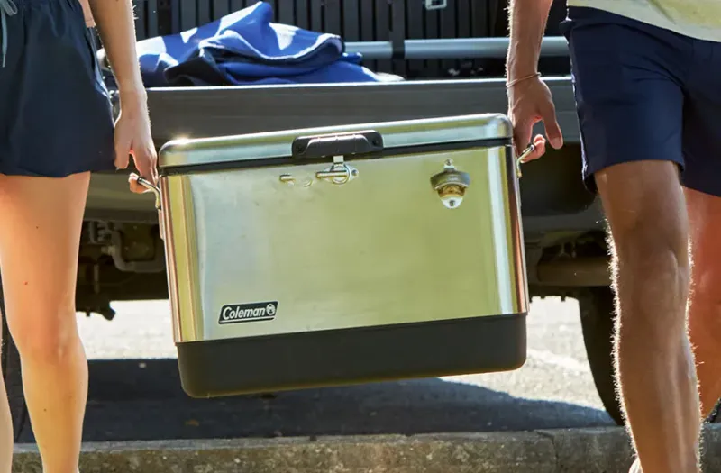 コールマン クーラーボックス限定カラー 54QTスチールベルトクーラー「シルバー」