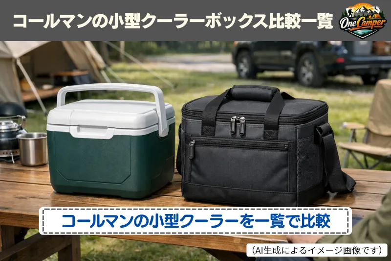 コールマンの小型クーラーボックスを一覧比較したイメージ