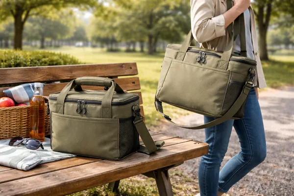 軽くて持ち運びやすいコールマンの小型ソフトクーラーのイメージ