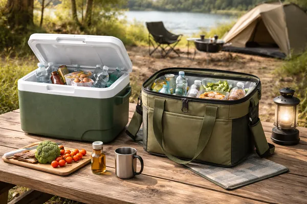 キャンプで使いやすい15L〜20Lの小型クーラーボックスのイメージ