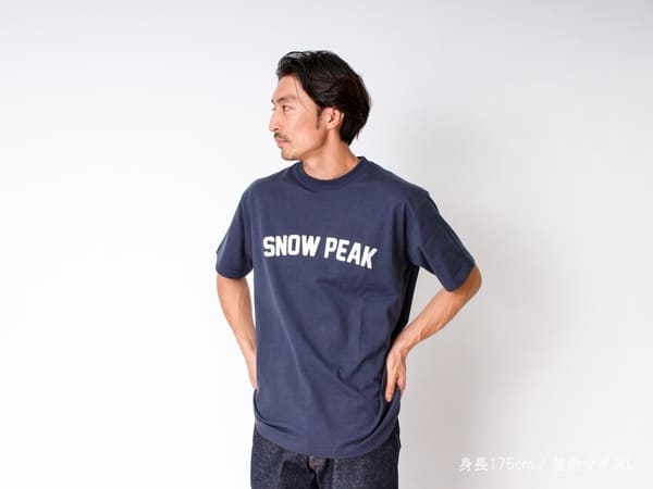 Snow Peak Felt Logo T shirt ネイビー